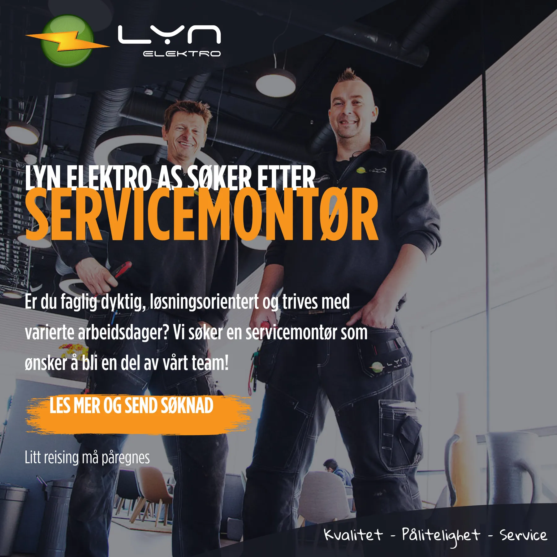 Servicemontør - ledig stilling hos LYN Elektro