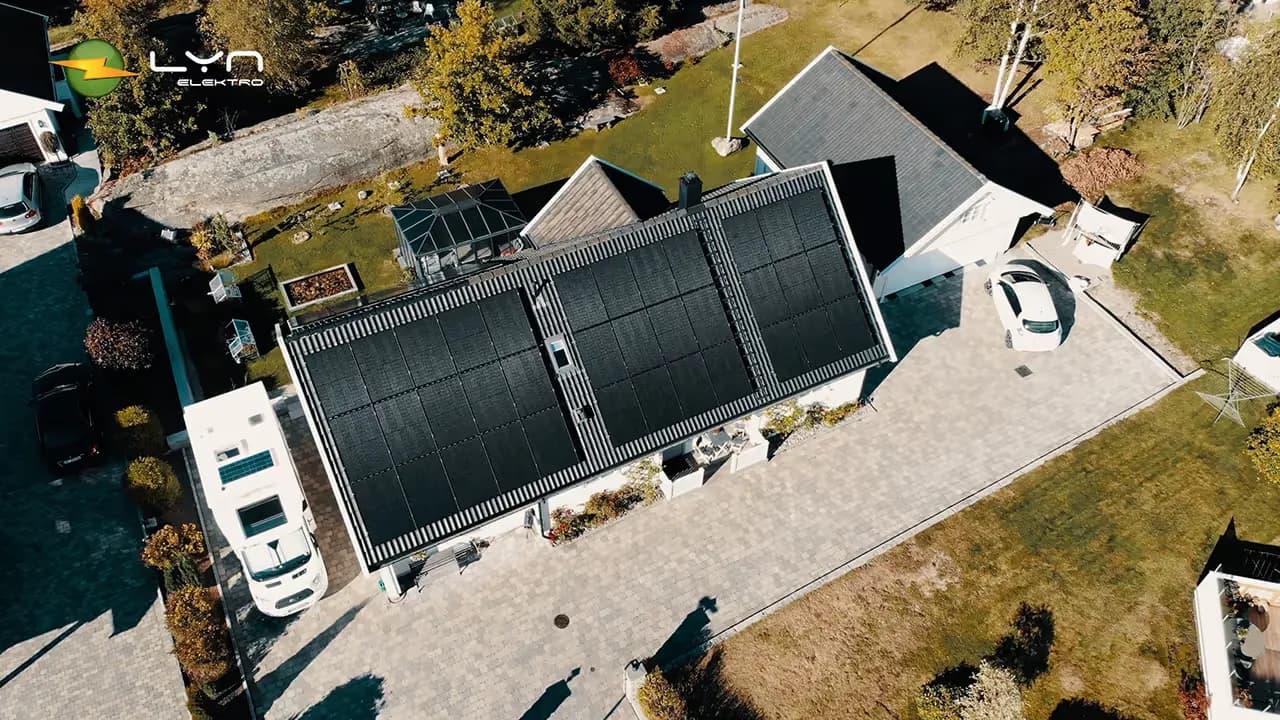 Solcelleanlegg installert av LYN Elektro